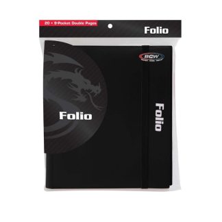 CARPETA BCW 360 CARTAS ELASTICO FOLIO - BLACK