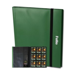 CARPETA BCW 360 CARTAS ELASTICO FOLIO - GREEN