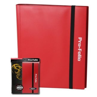 CARPETA BCW 360 CARTAS ELASTICO FOLIO - RED