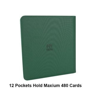 CARPETA ECOCUERO 480 CARTAS CIERRE - CARD PLANET - GREEN