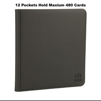 CARPETA ECOCUERO 480 CARTAS CIERRE - CARD PLANET- GREY