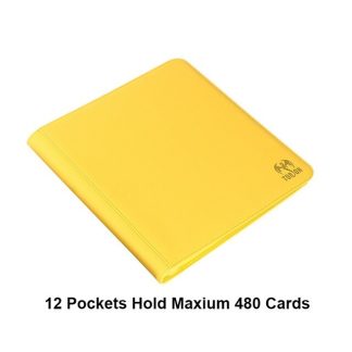 CARPETA ECOCUERO 480 CARTAS CIERRE - CARD PLANET- YELLOW