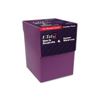 COMBO PACK: 100 ELITE 2 DECK GUARDS + 100 INNER SLEEVES + DECKBOX PURPLE