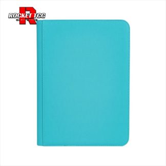 CARPETA ECOCUERO 360 CARTAS CIERRE ARMADILLO CELESTE