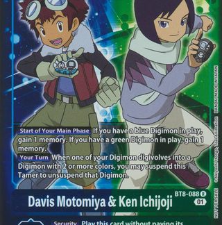 Davis Motomiya & Ken Ichijoji (Box Topper) - BT8-088 R - Rare