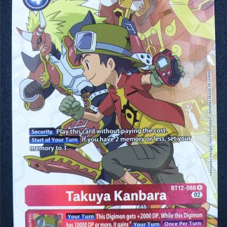 Takuya Kanbara (Alternate Art) - BT12-088 - Rare Foil