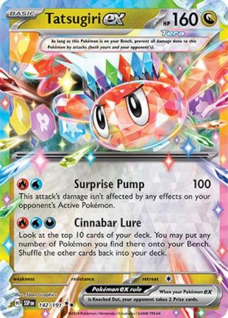 Tatsugiri ex - 142/191 - Ultra Rare - Portugues