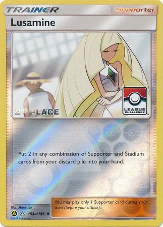 Lusamine - 153a/156 - 2nd Place League Challenge Promo