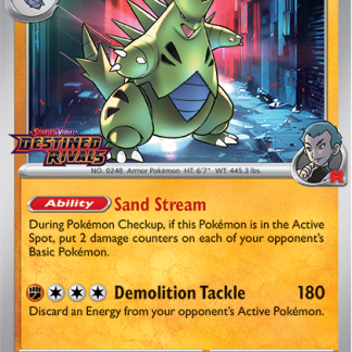 Team Rocket’s Tyranitar DRI 096/182 – Prerelease Promo + Prerelease Pack - Ingles