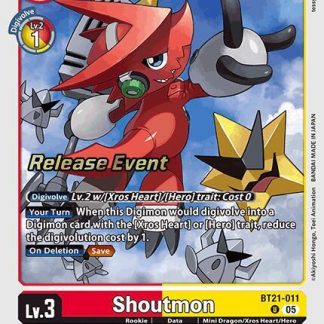 Shoutmon - World Convergence Release Event Cards - (BT21_PR)
