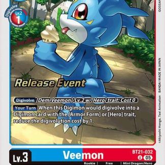 Veemon - World Convergence Release Event Cards (BT21_PR)