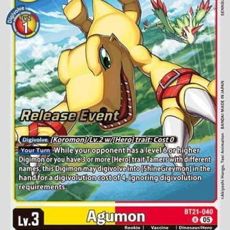 Agumon - BT21-040 - World Convergence Release Event Cards - (BT21_PR)