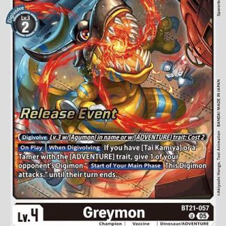 Greymon - World Convergence Release Event Cards (BT21_PR)