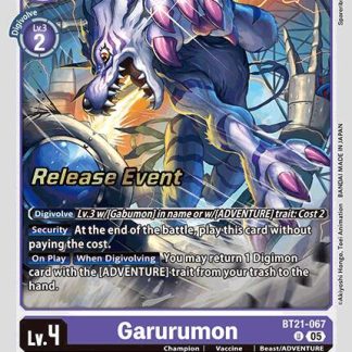 Garurumon - World Convergence Release Event Cards (BT21_PR)