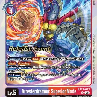 Arresterdramon: Superior Mode - World Convergence Release Event Cards (BT21_PR)