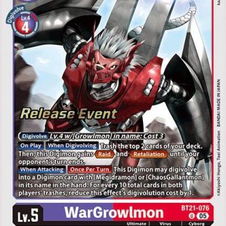 WarGrowlmon - World Convergence Release Event Cards (BT21_PR)