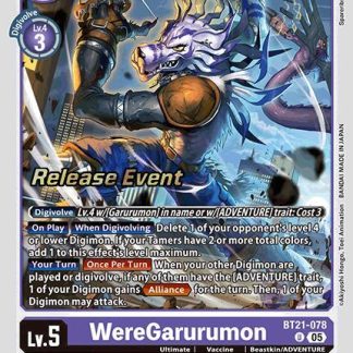 WereGarurumon - World Convergence Release Event Cards (BT21_PR)