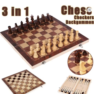 Ajedrez Backgammon Dama Madera