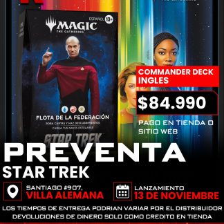 Preventa Commander Deck Star Trek - Ingles - Flota de la federacion