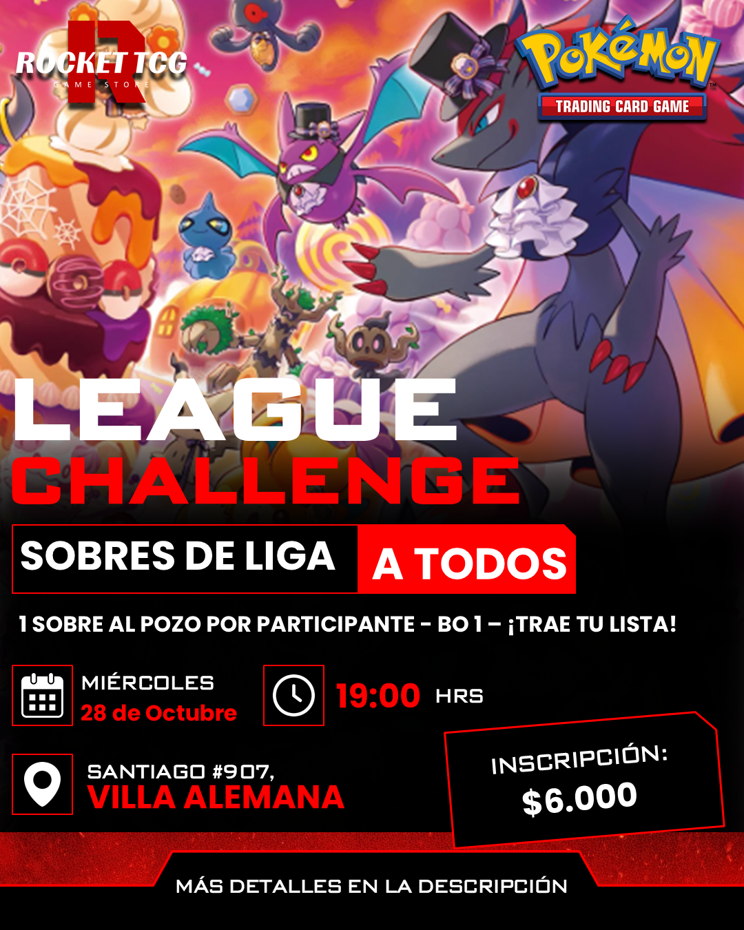 League Challenge Miércoles 28 de Octubre - 19:00 hrs